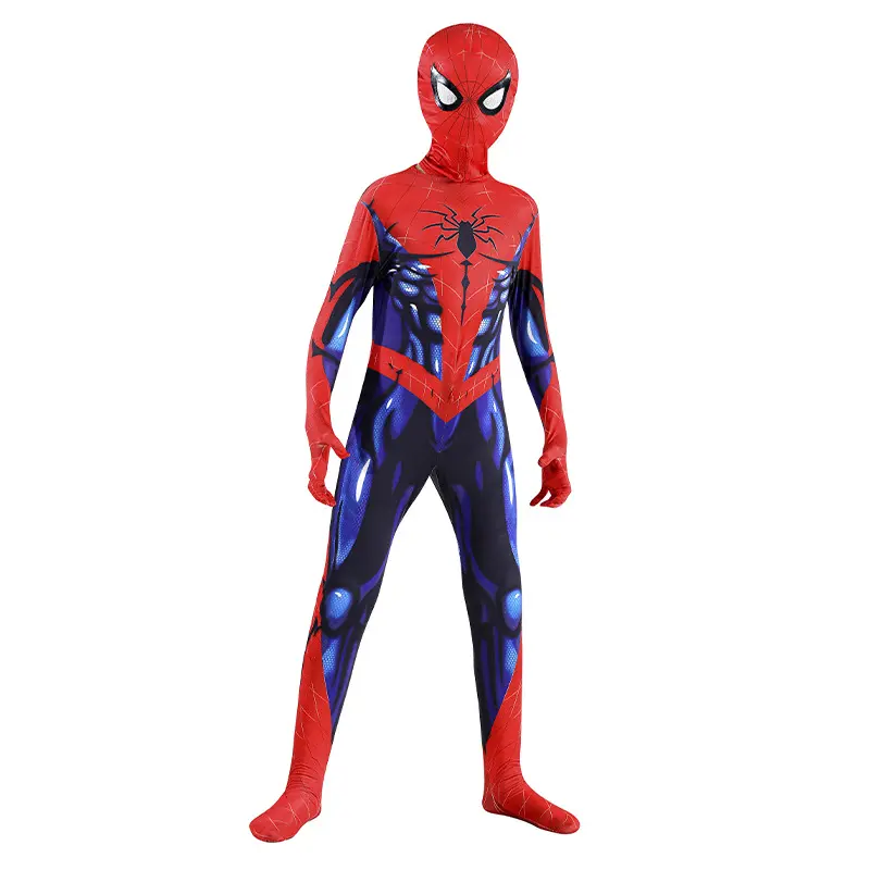 Halloween-Aufführungsbekleidung Superhelden-Cosplay-Body-Anzug Einheitsmode Herren-Jumpsuits Erwachsener Spiderman-Kostüm