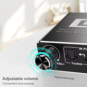 SYONG HIFI 24bit DAC Amp convertidor de Audio analógico Digital decodificador 3,5mm AUX RCA amplificador adaptador Toslink Audio Splitter