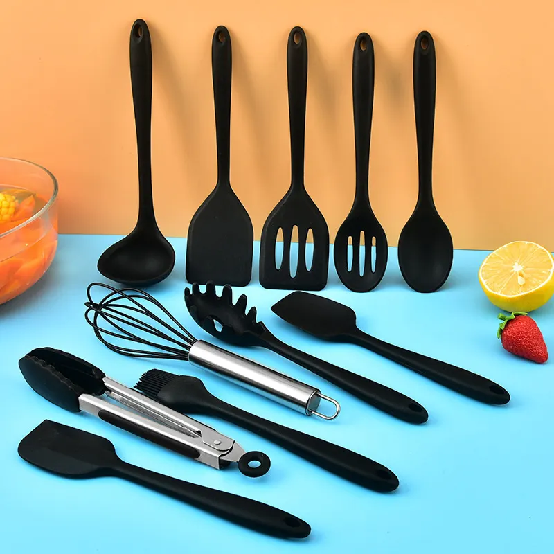 Set di utensili da cucina antiaderenti da cucina in silicone da 11 pezzi utensili da cucina utensili da cucina utensili da forno frullino per le uova ecc