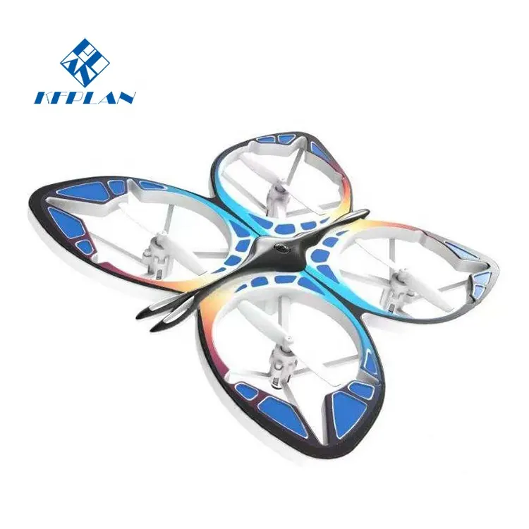 Telecomando creativo da 2.4GHz giroscopio a 6 assi Glow Up Stunt Pocket Mini Toy Plane Butterfly Drone con luce abbagliante a LED per regali