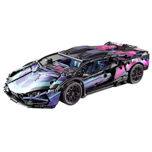 BlocX Unisex DIY oyuncak ve inşaat blok seti plastik RC Technich araba yapı kiti PC malzeme ile eğitim tuğla modeli - Product Image 4