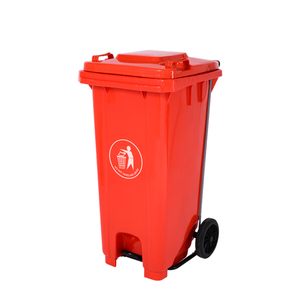 120升户外塑料垃圾箱带脚踏板的轮式垃圾容器 - Product Image 2