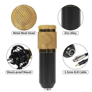 Juego de tarjeta de sonido BM800 V8, micrófono condensador de Audio profesional, micrófono de estudio para cantar para Karaoke, Podcast, grabación en vivo - Product Image 2