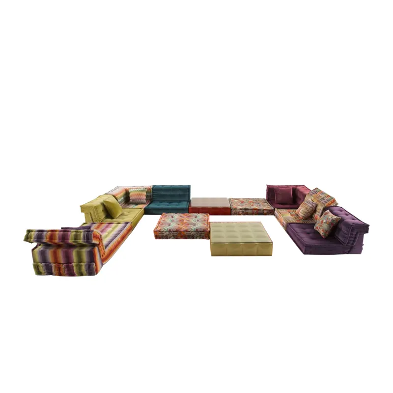 Presa di fabbrica vendita calda mobili da soggiorno divani da pavimento Set modulare Mah Jong divano divano componibile ultimo divano moderno Mahjong