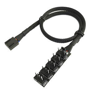 5 porte 40cm da 1 a 5 ventola PWM a 4 pin Hub CPU Computer PC Case chasi dispositivo di raffreddamento cavo di prolunga di alimentazione Splitter Controller adattatore - Product Image 1