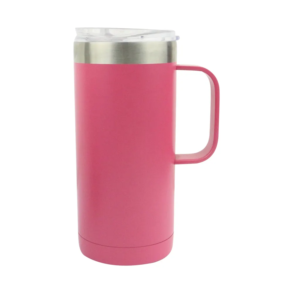 Slim 450ml stainless steel vacuum insulated stainless steel coffee mugs coffee tumblers with handle and lid
