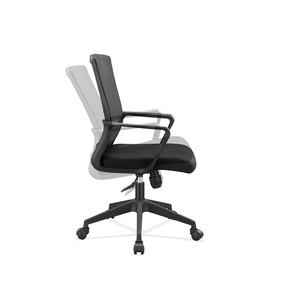 Free Sample Factory Direct Black Full Mesh Staff Visitor Armrest <strong>Swivel</strong> Home Office Computer Ergonomic Conference Chair - Product Image 5
