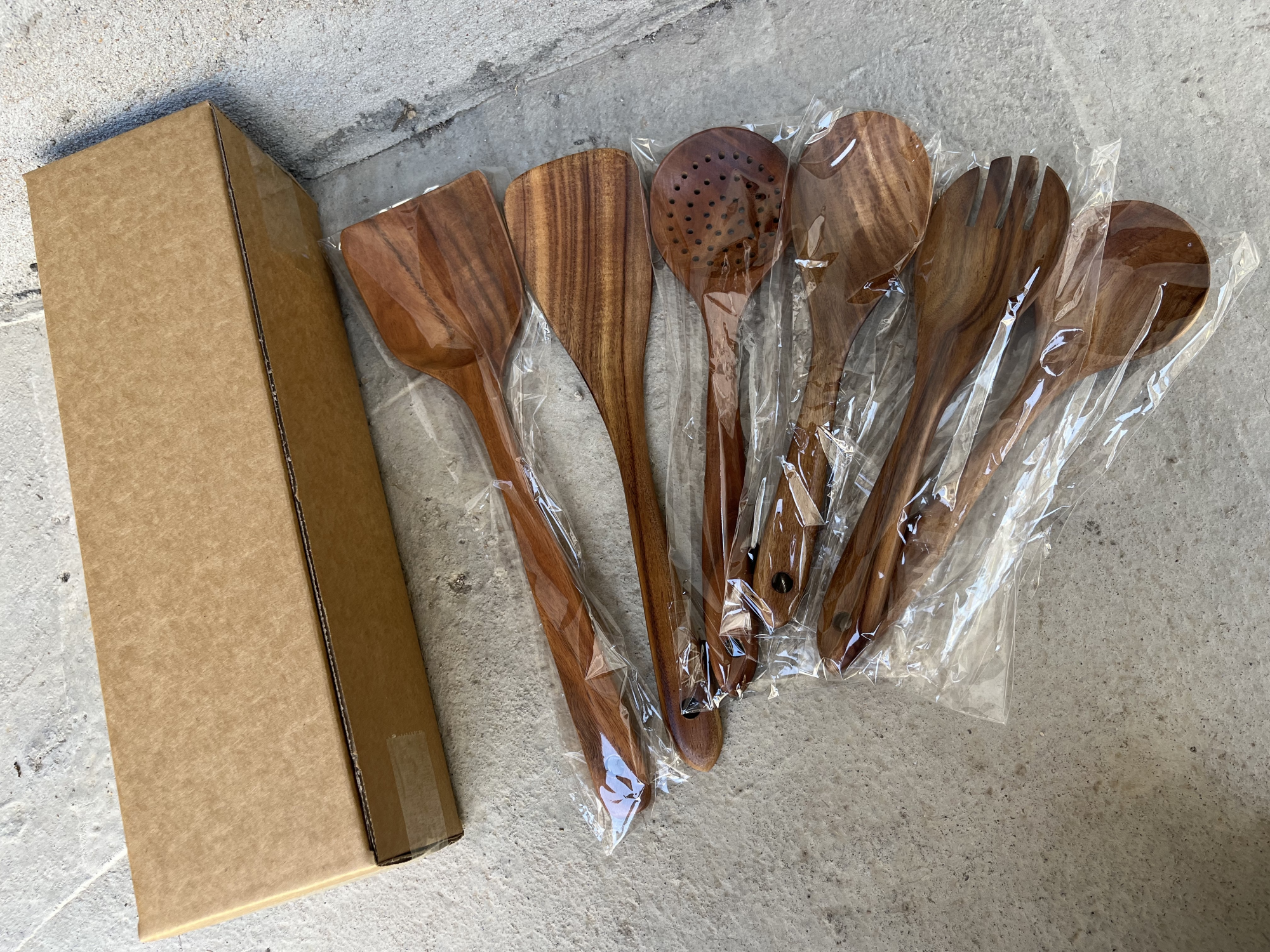 Dark Brown 6 pcs set with plain kraft box