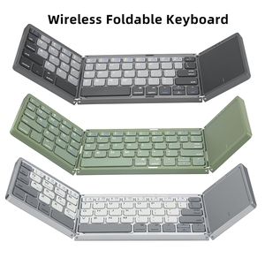 B089T <strong>Mini</strong> Wireless BT <strong>Keyboard</strong> with Touchpad <strong>Numeric</strong> <strong>Keypad</strong> Foldable Switch Design for Windows &amp; Android Tablets-for Travel - Product Image 2