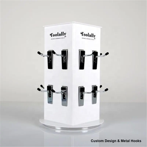 Display Spinner per carte regalo al dettaglio con marchio acrilico rotante dal Design professionale con ganci - Product Image 5