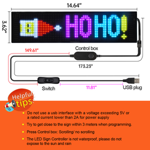 Led Signs <strong>Bluetooth</strong> App Programmable Led Car Sign Board USB 5V <strong>Message</strong> Led Matrix Panel Custom Digital <strong>Display</strong> - Product Image 5