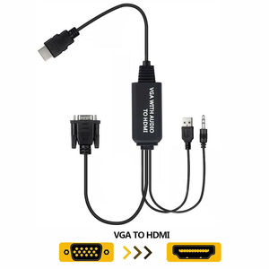 <strong>VGA</strong> to <strong>HDMI</strong> <strong>Adapter</strong> Cable with Audio for Connecting Old PCLaptop with a <strong>VGA</strong> <strong>Output</strong> to New Monitor Display HDTV with <strong>HDMI</strong> Is in Promotion - Product Image 4