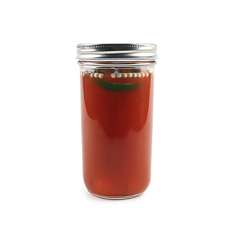 620 ml 밀폐 냄비 유리 보존 항아리 나사 상단 뚜껑 캐비어 딸기 잼 꿀