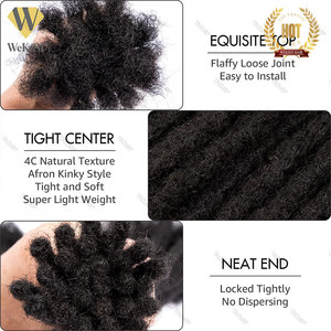 ส่วนขยาย Dreadlock ผมมนุษย์0.2/0.4/0.6/0.8/1.0/1.2ซม. 1.5ผมมนุษย์เดรดล็อกแอฟริกามนุษย์ผม Loc ส่วนขยายเดรดล็อก - Product Image 3