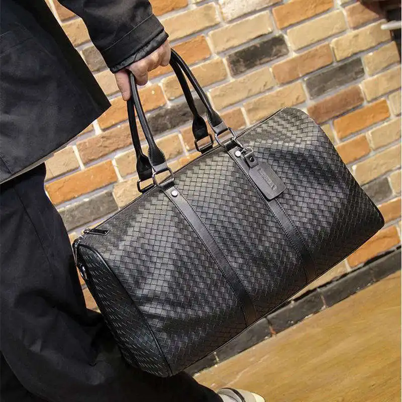 custom fashion luxury tote man single vegan shoulder hand bag business crossbody chest sport men genuine leather travel bag