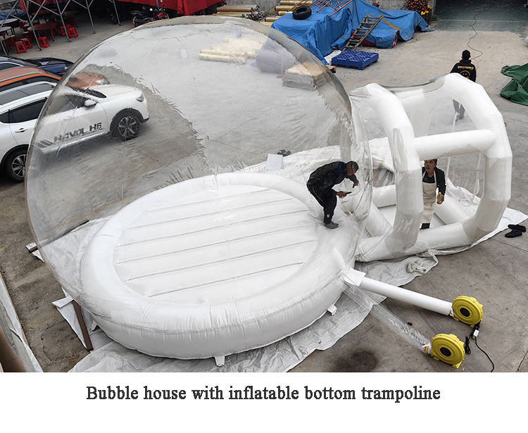 Trampoline transparent + fond gonflable de 3 m