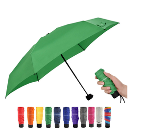 Guarda-chuva de design super mini, guarda-sol compacto com 5 cores, bolso de viagem dobrável, leve, para sol