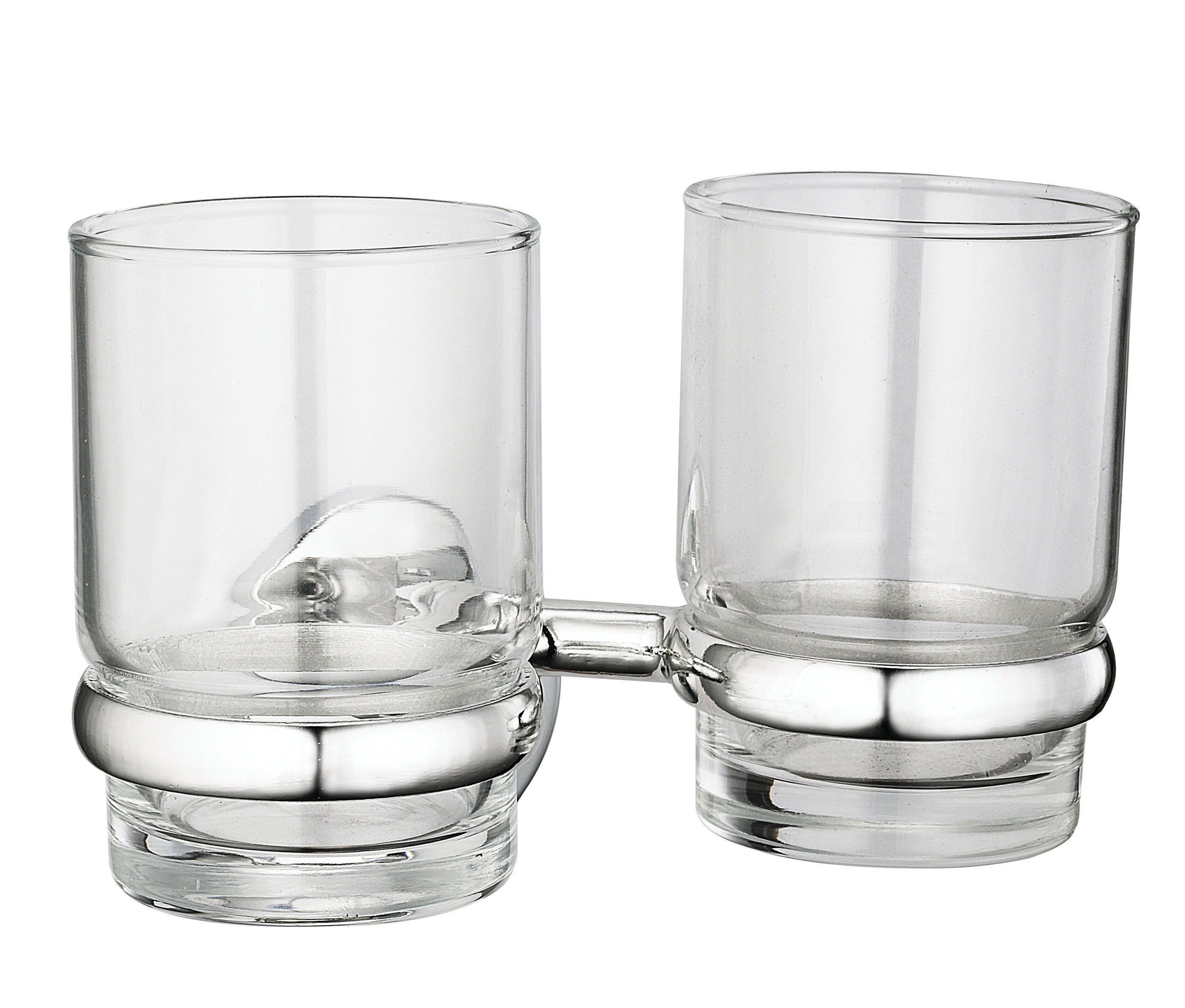 double tumbler holder with glass