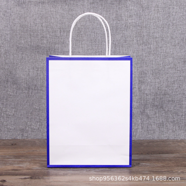 Blue border White