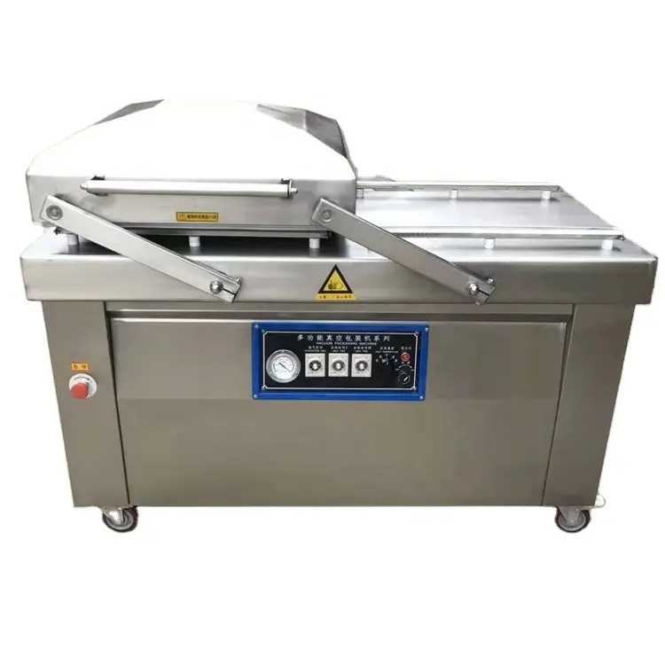 Small 304 stainless steel sausage Seafood Meat Fish Pork Beef Vacuum packaging machine Double chamber vacuum packaging machine