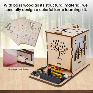 Facile montaggio scienza esperimenti giocattoli di apprendimento con bordo Microbit fai da te stelo in legno artigianato montaggio lampada per bambini - Product Image 6