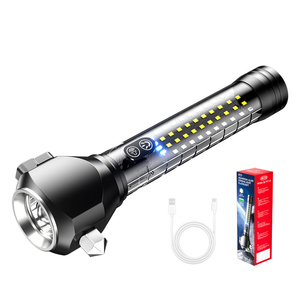 Multi-funzionale per auto martello di emergenza torcia segnale acustico di allarme per cintura di sicurezza potente martello torcia - Product Image 1