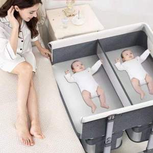 High-quality Twins Crib Portable Folding Crib for New Born Baby <strong>Cradle</strong> Baby Crib Bed for Twins Bedding Set New Born Baby Bed Set - Product Image 6