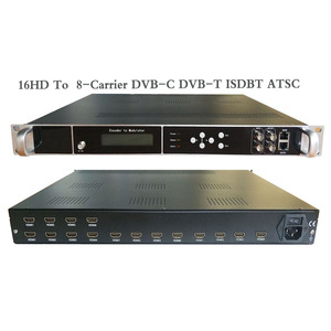 Hochwertiges digitales Fernsehsystem RF-MODULATOR 16 HD bis 8 Träger DVB-C DVB-T ISDBT ATSC HD Encoder Modulator - Product Image 2