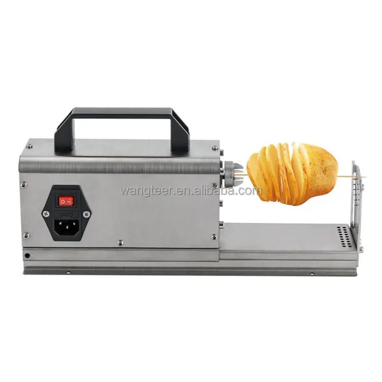 Ticari kullanım 110V/220V paslanmaz çelik Spiral kesici patates sebze dilimleme cips elektrikli patates Twister makinesi