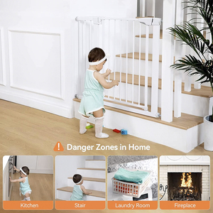 Khoan miễn phí có thể thu vào cổng chó cho cầu thang cửa vật nuôi hộ Lan Tôn sóng chất lượng cao kim loại + ABS bé an toàn cổng chơi cổng - Product Image 3