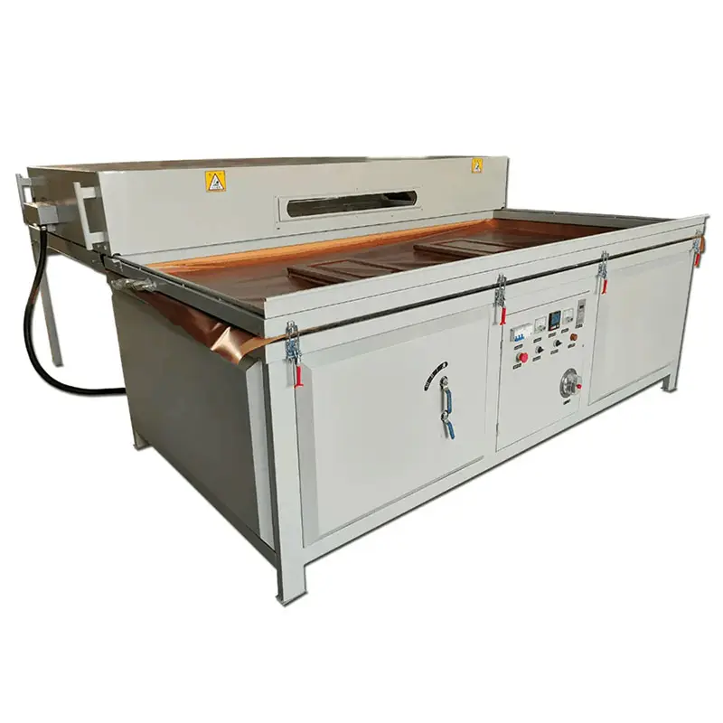 Wood working machinery/wood veneer vacuum membrane press machine for PVC film laminating wood furniture