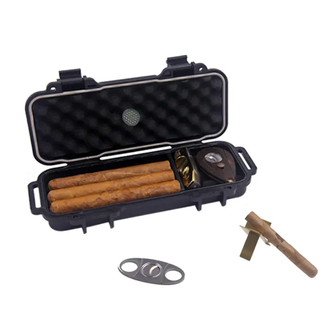 Manufacturer Wholesale Travel Cigar Humidors Waterproof Plastic Tube Accessories with Frosted Technics