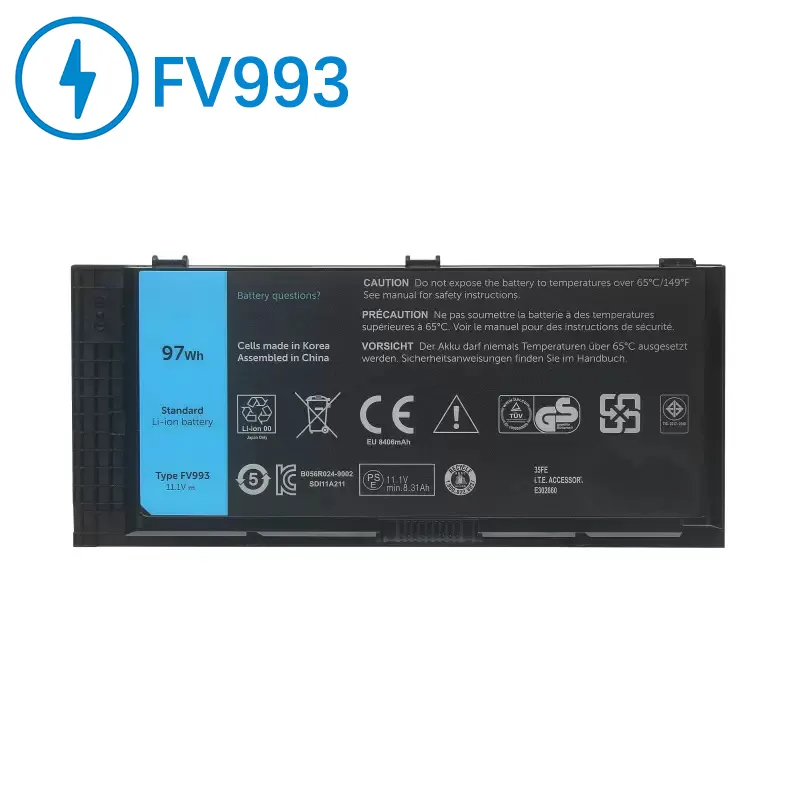 FV993 r7pbd WFDW7 VG2VT OEM baterai laptop untuk Dell Presisi M6700 M6800 M4800 M4600 M4700 M6600 baterai notebook isi ulang