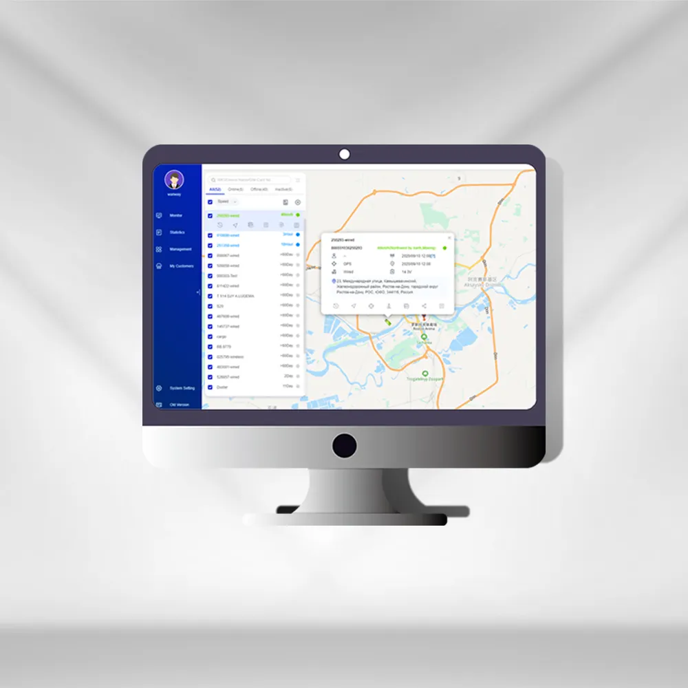 WanWayTech gps takip sistemi navigasyon yazılımı ile google haritalar için gps takip cihazı