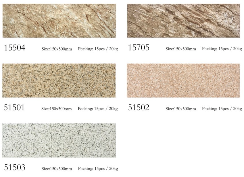 Cheap vintage glazed decorative outdoor stone garden tile from factory 150x500mm