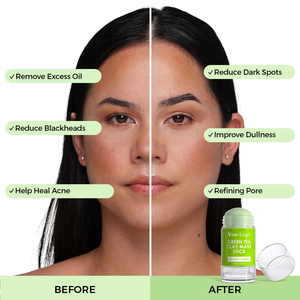 Özel etiket organik Poreless derin temizlemek avokado YEŞİL ÇAY zerdeçal bambu kömür çamur kil maskesi sopa katı yüz maskesi - Product Image 3