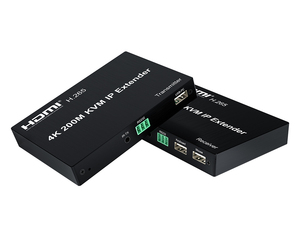 656ft/200m HD HDTV <strong>USB</strong> RJ45 IP Network KVM Over IP Extender Over Cat5e Cat6 HD HDTV KVM Extender with Wide IR - Product Image 5