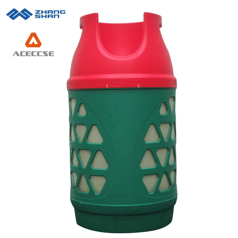 Aceccse portable new material HDPE wrapped fiberglass composite plastic LPG gas cylinder with light weight