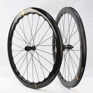 VAGUE4.5 altın Logo yol tekerlekleri 700c karbon Fiber T800 yol bisikleti dalga disk jantlar bisiklet aksesuarları UD siyah parlak buz çatlak - Product Image 3