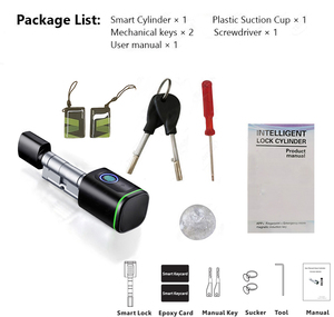 Parmak izi ve IC kart tanıma ile avrupa gömme TT kilit uygulaması ile su geçirmez IP65 akıllı silindir kilidi - Product Image 6