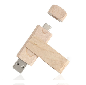 2合1 C型竹制u盘记忆棒Usb 2.0 3.0笔式u盘8gb 16gb 32gb 64gb - Product Image 2