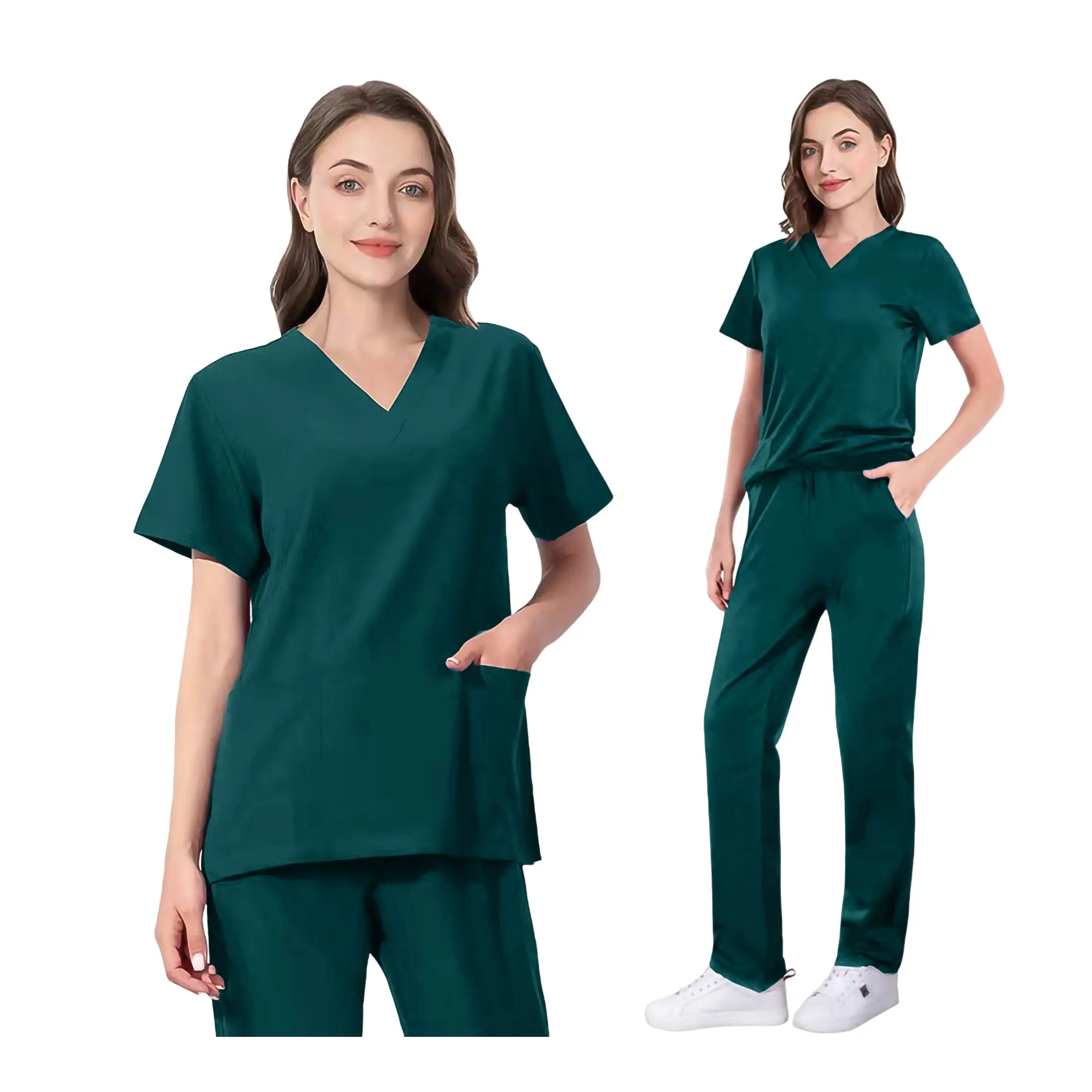 ชุดยูนิฟอร์มทางการแพทย์สำหรับผู้หญิง,ชุดพยาบาลสีเขียวสครับทางการแพทย์สำหรับเด็กผู้หญิงสูง