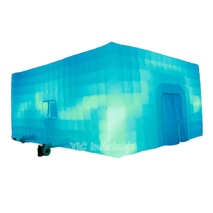 LEDインフレータブルヨガドームキューブテントカスタマイズサイズ利用可能インフレータブルハウスインフレータブルナイトクラブ10