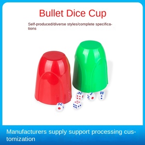 Nhà Máy Cung Cấp Tại Chỗ Thân Thiện Với Môi Nhựa <span class=keywords><strong>Dice</strong></span> Cup (Bullet Tam Giác Hình Nón Hình Dạng) Đa-Màu Sắc Tùy Chọn Với Logo Tùy Chỉnh In Ấn - Product Image 2