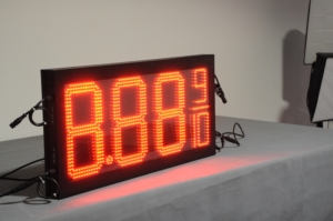 12-дюймовая 8889/10 красная 7-сегментная цифровая бензоколонка, цена на бензин, светодиодная ценовая панель для наружного пилона, ценовая газовая светодиодная вывеска - Product Image 4