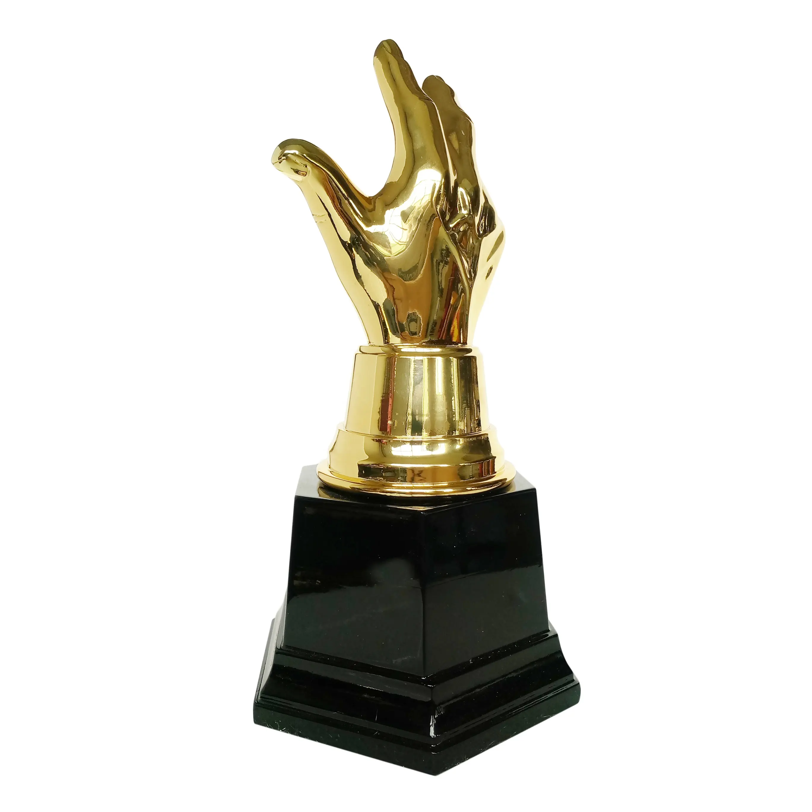 Fita personalizada para medalhas Troféus Granel Gold Silver Bronze Medalhas Troféu Music Award Plate Metal Big Finger Trophy