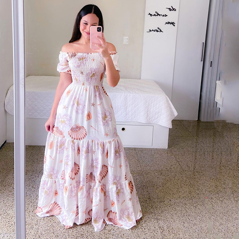 White Pleated Summer Dress