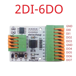 8CH Multipropósito RS485 Modbus Rtu Digital IO Module 141R Bloque de terminales de resorte Master-Slave Digital Collection Control R4SLS08 - Product Image 2