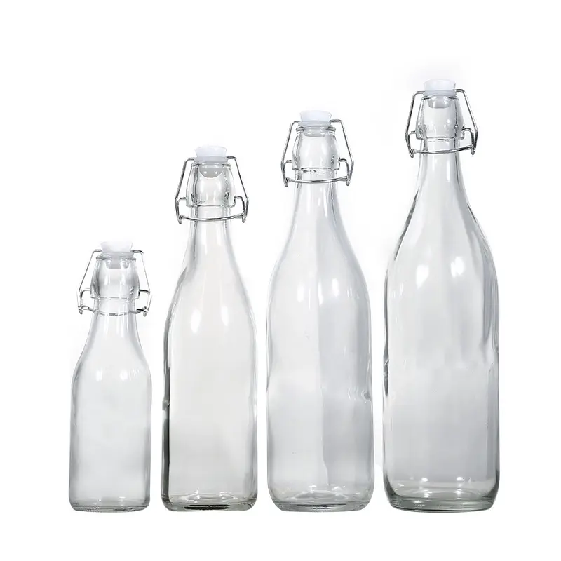 Flip Top bottiglia di vetro Swing Top bottiglia di birra con tappo per bevande, olio, aceto, Kombucha, birra, acqua, Soda, yogurt
