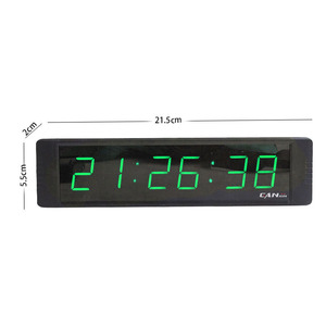 YIZHI GI6T-1G <strong>Custom</strong> LOGO Green Display LED HH:MM:SS 12/24 Hour Desk Wall <strong>Clock</strong> <strong>With</strong> Countdown Digital <strong>Timer</strong> <strong>With</strong> Remote Control - Product Image 2